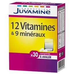 Вітаміни та мінерали Juvamine 12 Вітамінів + 9 Мінералів 30 пігулок