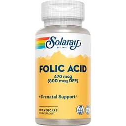 Фолієва кислота Solaray Folic Acid 1360 мкг 100 капсул