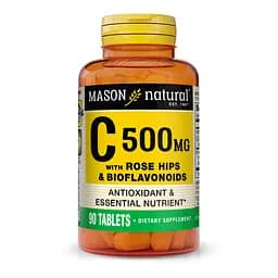 Вітаміни та мінерали Mason Natural Vitamin C 500 mg with Rose Hips and Bioflavonoids Complex 90 таблеток