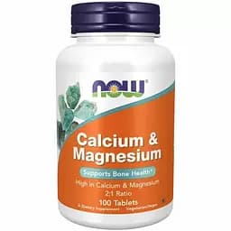 Вітаміни та мінерали NOW Calcium & Magnesium, 100 таблеток