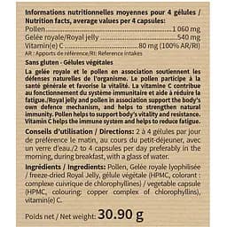 Комплекс Nutriexpert Маточне молочко + Бджолиний пилок + Вітамін С 60 капсул  - мініатюра 2