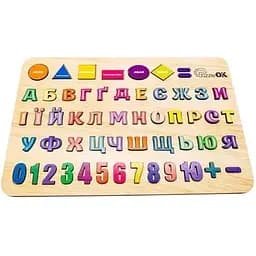Розвиваюча дошка PuzzleOk Абетка дере'вяна P-OK-3 (2013524221)