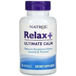Комплекс Natrol Relax+ Ultimate Calm глибокий спокій та врівноваженість 30 капсул (NTL07413)