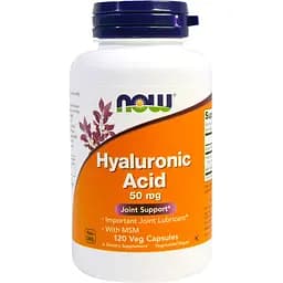 Гіалуронова кислота + МСМ Now 50 мг 120 капсул