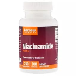 Нiацинамiд (вітамін В3) Jarrow Formulas 250 мг 100 капсул 