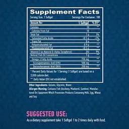 Омега-3 висококонцентрована Haya Labs Ultra Omega 3, 180 гель капсул - мініатюра 3