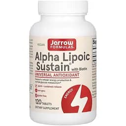 Натуральная добавка Jarrow Formulas Alpha Lipoic Sustain with Biotin, 60 таблеток