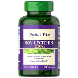 Натуральна добавка Puritan's Pride Soy Lecithin 1200 mg 100 капсул