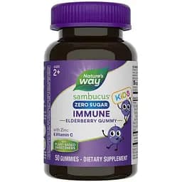 Екстракт чорної бузини без цукру Nature's Way Sambucus Zero Sugar Kids 50 жувальних цукерок - мініатюра 1