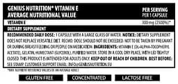 Вітамін Genius Nutrition Vitamin E 60 капсул - мініатюра 2