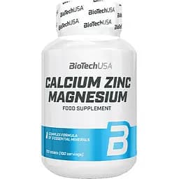 Витамины и минералы BioTech Calcium Zinc Magnezium 100 таблеток