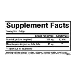 Mixed Vitamin E 268 mg (400 IU) - 90 softgels - мініатюра 2