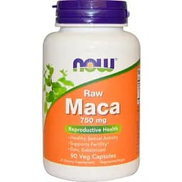 Натуральна добавка Мака перуанська Now Maca Reproductive Health 750 мг 90 капсул