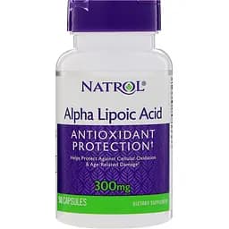 Альфа-липоевая кислота Natrol Antioxidant protection Alpha Lipoic Acid 300 мг 50 капсул