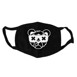 Маска тканевая Geekland Аниме медведь в очках Anime чёрная MS 053