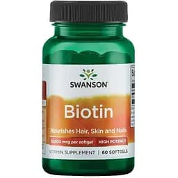 Біотин Swanson Biotin High Potency 10,000 mcg 60 sgels (1086-100-31-9880236-20)