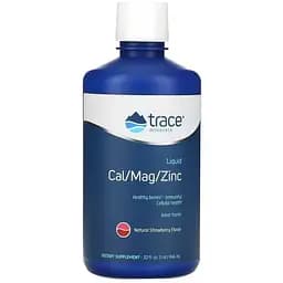 Кальцій + Магній + Цинк Trace Minerals зі смаком полуниці 946 мл