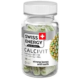 Здоров'я кісток та зубів Swiss Energy Calcivit Calcium+Vitamin D3+Vitamin K2 30 капсул