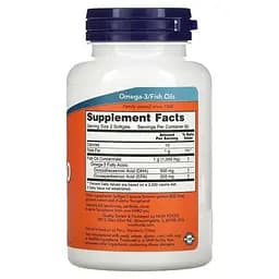 Жирні кислоти NOW DHA 250 mg, 120 капсул - мініатюра 2