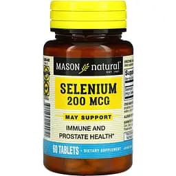 Селен Mason Natural Selenium 200 мкг 60 пігулок
