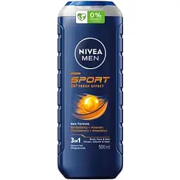 Гель для душу NIVEA MEN Спорт 3 в 1 для тіла обличчя та волосся 500 мл (81083)