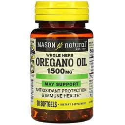 Масло орегано Mason Natural 1500 мг 90 гелевих капсул