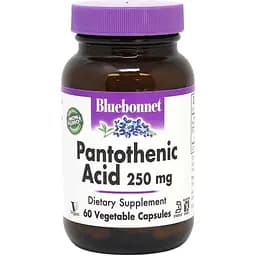 Витамины и минералы Bluebonnet Pantothenic Acid 250 мг 60 вегакапсул