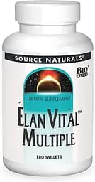 Вітаміни та мінерали Source Naturals Elan Vital Multiple, 180 таблеток