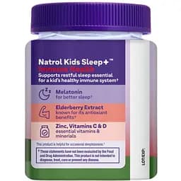 Комплекс для дітей Natrol Kids Sleep and Immune Health здоровий сон та імунітет зі смаком ягід 50 цукерок (NTL07782) - мініатюра 4