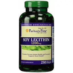 Лецитин из сои Puritan's Pride Soy Lecithin 1200 мг 250 капсул