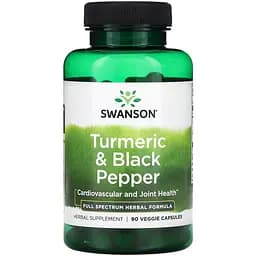Натуральная добавка Swanson Full Spectrum Turmeric & Black Pepper 90 вегетарианских капсул