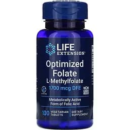 Витамины и минералы Life Extension Optimized Folate 1700 мкг 100 таблеток