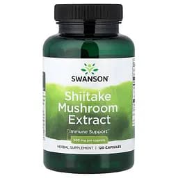 Екстракт шиїтаке Swanson Shiitake Mushroom Extract 500 mg, 120 капсул - мініатюра 1