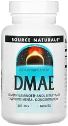 Натуральна добавка Source Naturals DMAE, 50 таблеток