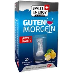 Антипохмільний комплекс Swiss Energy Guten Morgen No Hangover смак лимона 20 шипучих таблеток