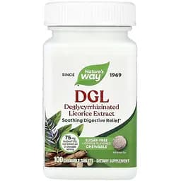 Корінь солодки без цукру Nature's Way DGL (Sugar Free) 100 таблеток - мініатюра 1