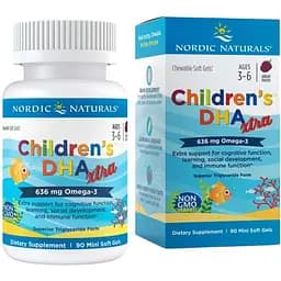 Жирные кислоты Nordic Naturals Children's DHA Xtra 90 мини капсул - ягоды