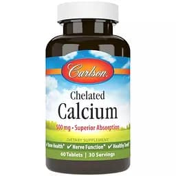 Кальцій хелатний Carlson Chelated Calcium 500 мкг 60 таблеток