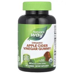 Яблочный уксус Nature's Way Organic Apple Cider Vinegar Gummies 500 мг 60 жевательных конфет