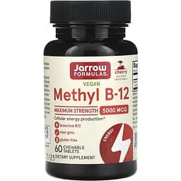 Метил B-12 Jarrow Formulas Methyl B-12 зі смаком вишні 5000 мкг 60 льодяників
