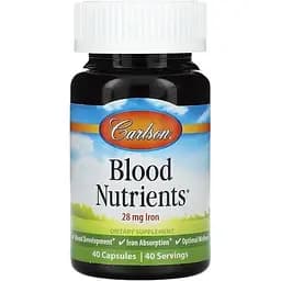 Комплекс для серця і судин Carlson Labs Blood Nutrients 40 капсул