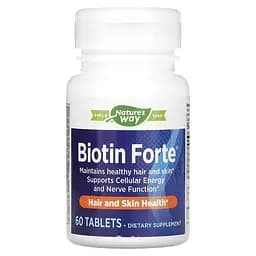 Біотин Nature's Way Biotin Forte 5 mg, 60 таблеток - Термін 06.26 - мініатюра 1