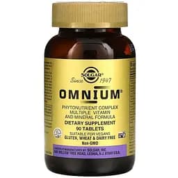 Мультивітаміни та мінерали Solgar Omnium Phytonutrient Complex 90 таблеток
