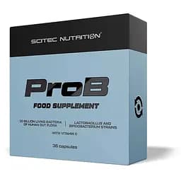 Пробіотики з вітаміном С Scitec Nutrition ProB, 36 капсул для підтримки здоров'я кишківника - Термін 02.26