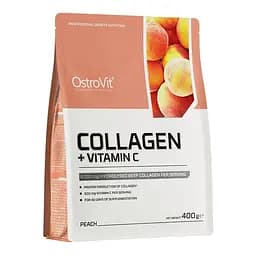 Препарат для суглобів і зв'язок OstroVit Collagen + Vitamin C, 400 грам - Персик