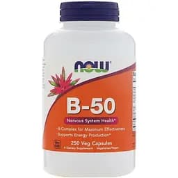 Витамины и минералы Now B-50 250 вегакапсул