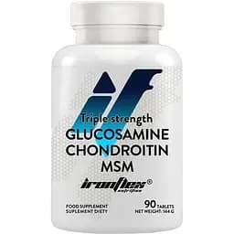 Хондропротектор IronFlex Glucosamine Chondroitin MSM Triple Strenght, 90 таблеток