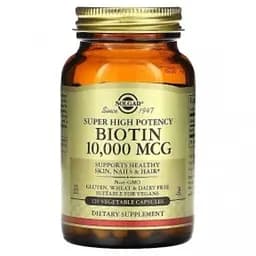 Біотин 10 мг 10000 мкг у капсулах №120 Solgar Biotin
