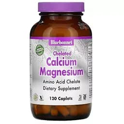 Хелатний кальцій і магній Bluebonnet Nutrition 120 таблеток - мініатюра 1