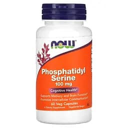 Фосфатидилсерин Now Foods Phosphatidyl Serine 100 мг 60 вегетаріанських капсул